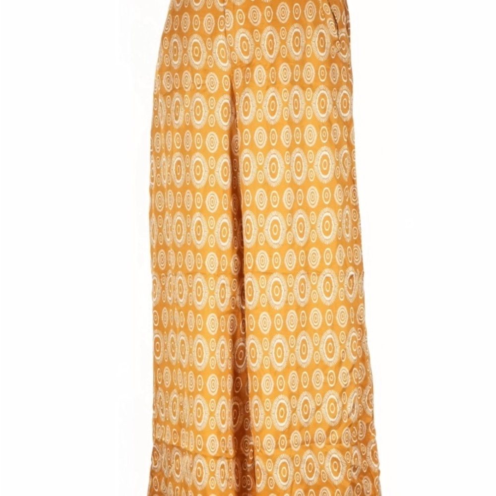 NWOT Philosophy Yellow Patterned Wide-Leg Pants. Size 2